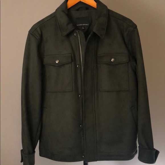 Banana Republic Suede Trucker Jacket In 